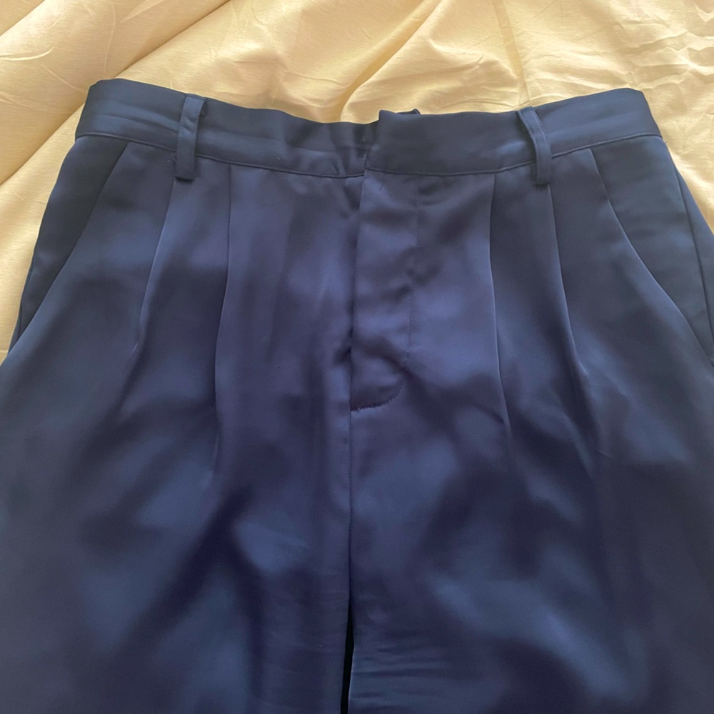 Jason Wu navy trousers. Silky satin feel. Super comfortable and stylish.